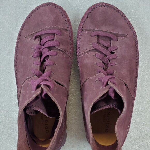 Clarks Trigenic Flex Plum Leather Sneaker New Sample | US 9 - Picture 2 of 10